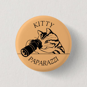 Kitty Cat Paparazzi -Photographer Button