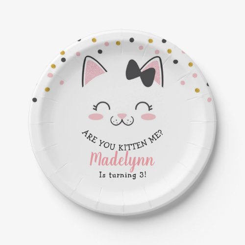 Kitty Cat Paper Plates