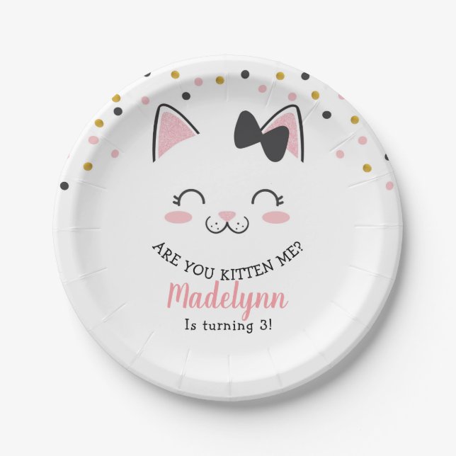 Kitty Cat Paper Plates (Front)
