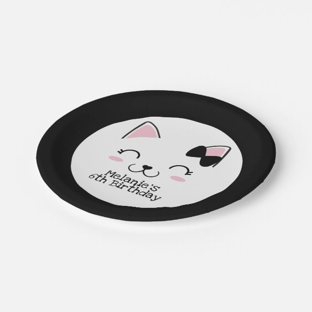 Kitty Cat Paper Plates (Angled)