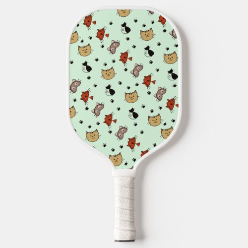 Kitty Cat Pattern Pickleball Paddle