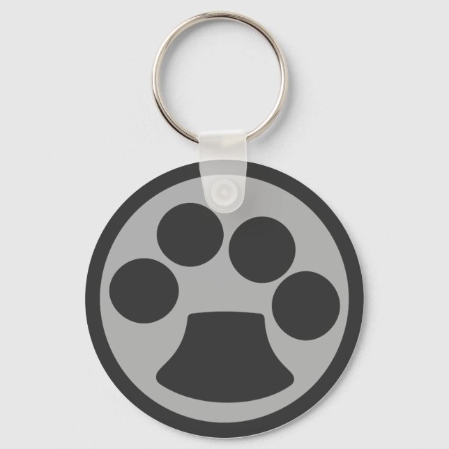 Kitty Cat Paw Print Keychain (Front)