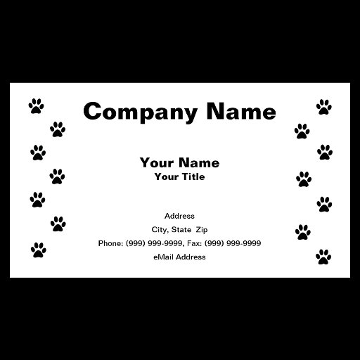 Customizable Kitty Cat Paw Prints Business Cards