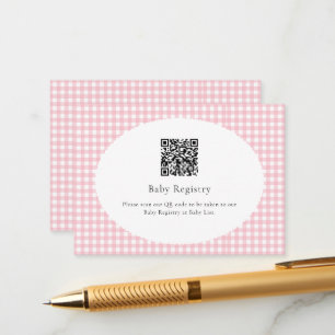 Kitty Cat Pink Purr-fect Baby Girl Baby Shower Enclosure Card