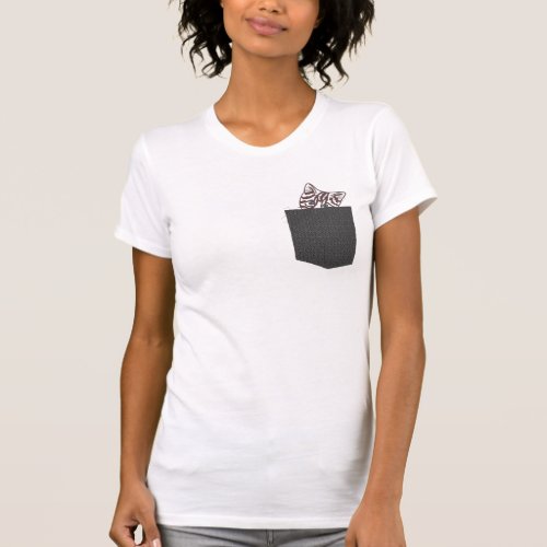 Kitty Cat pocket shirt cat mama t_shirt design