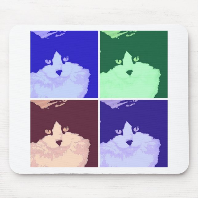 Kitty Cat Pop Art Mouse Pad (Front)