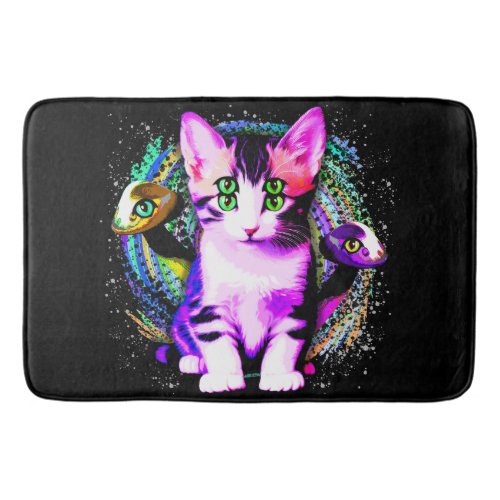 Kitty Cat Psychic Aesthetics Character Bath Mat