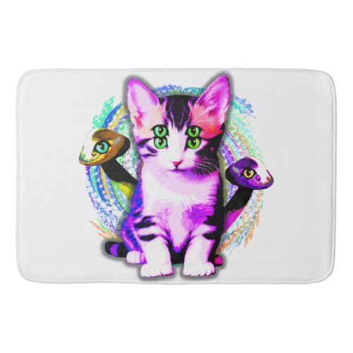 Kitty Cat Psychic Aesthetics Character Bath Mat