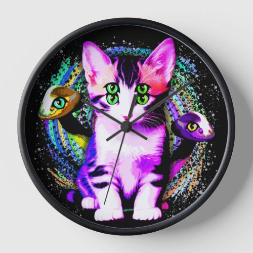 Kitty Cat Psychic Aesthetics Character Clock