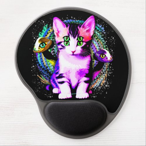 Kitty Cat Psychic Aesthetics Character Gel Mouse Pad