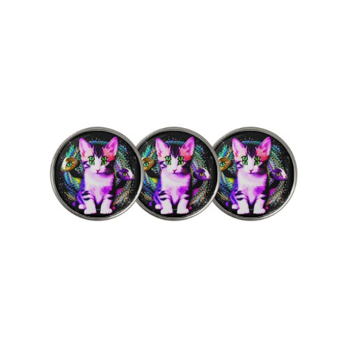 Kitty Cat Psychic Aesthetics Character Golf Ball Marker