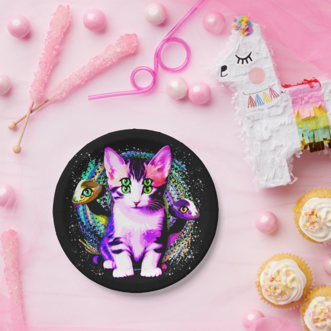 Kitty Cat Psychic Aesthetics Character Paper Plates (Party)