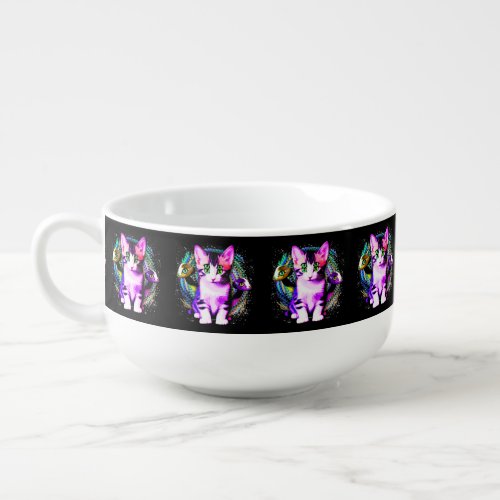 Kitty Cat Psychic Aesthetics Character Soup Mug