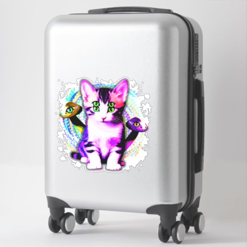 Kitty Cat Psychic Aesthetics Character Sticker