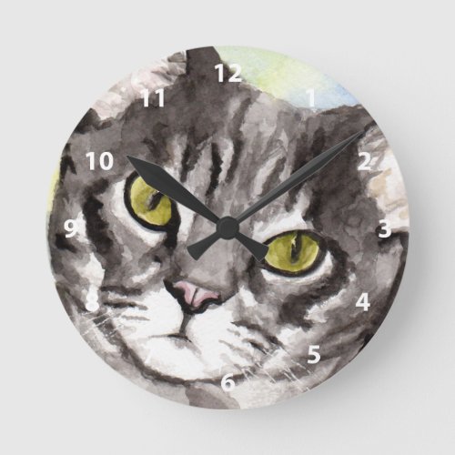 Kitty Cat Round Clock