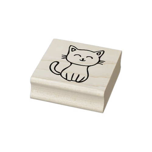 Kitty cat rubber stamp