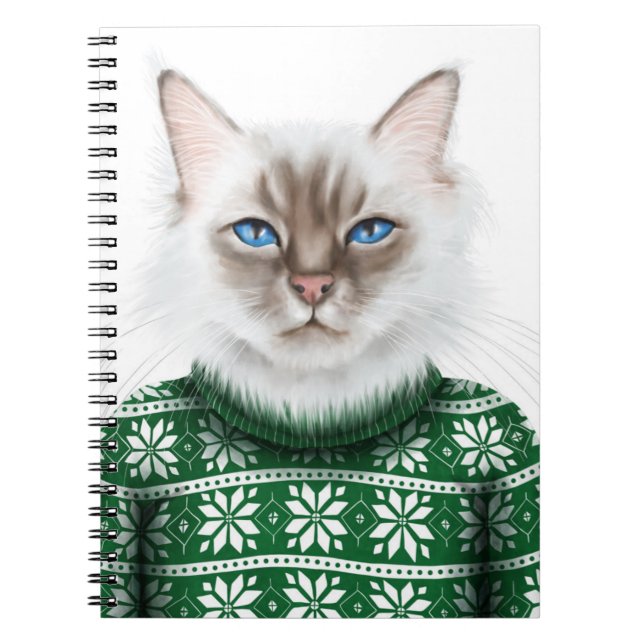 Kitty Cat Sweater Notebook (Front)