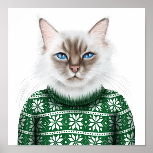 Kitty Cat Sweater Poster