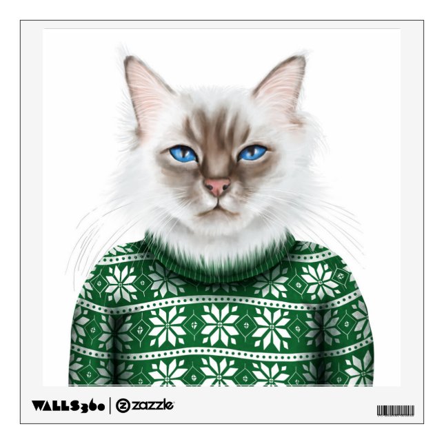 Kitty Cat Sweater Wall Decal (Front)