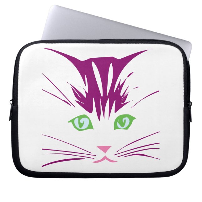Kitty Cat Sweet Face Laptop Sleeve (Front)