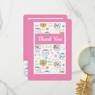 Kitty Cat Thank You Card