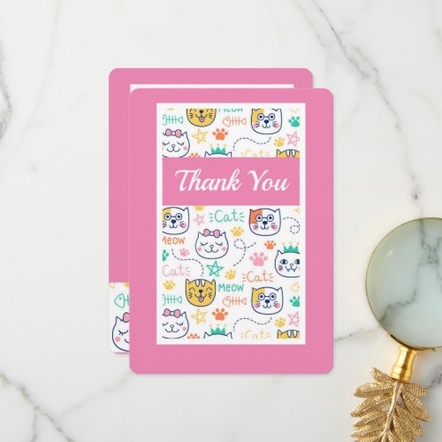 Kitty Cat Thank You Card