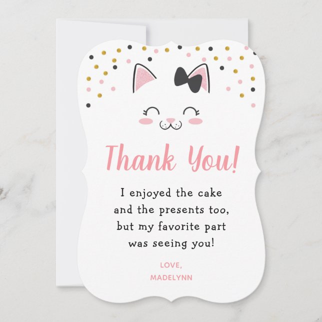 Kitty Cat Thank You Cards (Front)