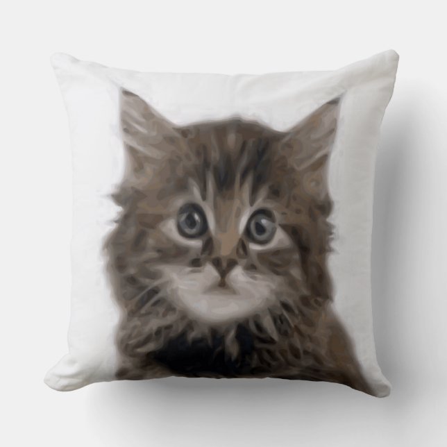 KITTY CAT THROW PILLOW (Front)
