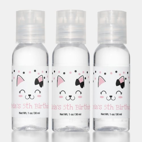 Kitty Cat Travel Bottle Set Hand Sanitizer