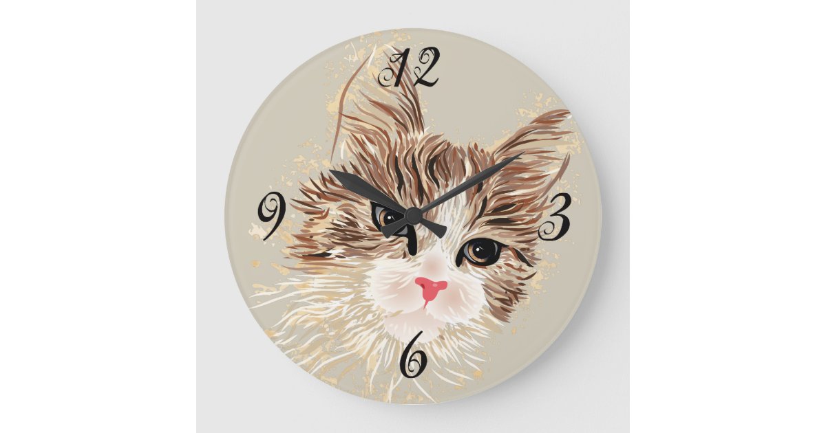 Kitty Cat Wall Clock Zazzle