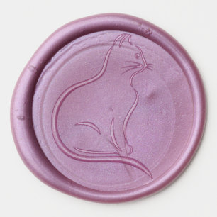 kitty cat wax seal stickers