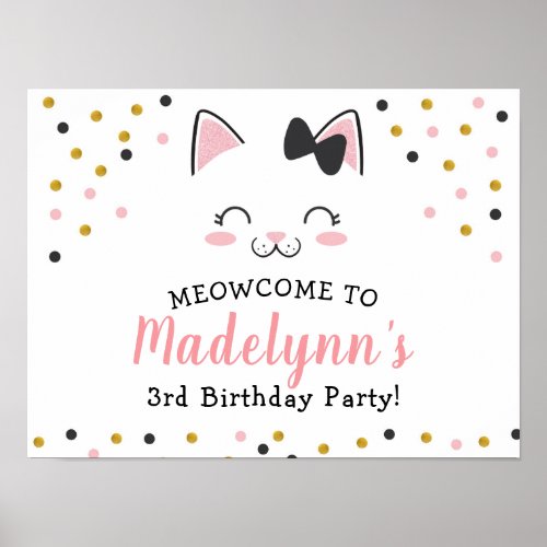 Kitty Cat Welcome Sign