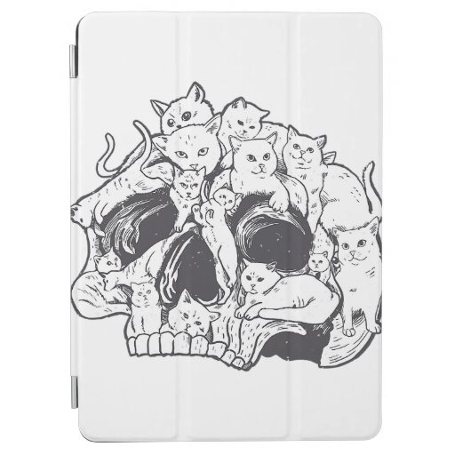 Kitty Cat With Gun-Birthday and Halloween Cat Cost iPad Air Cover
