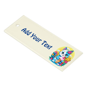 Kitty Cat with ice cream Summer Kawaii Character Ruler