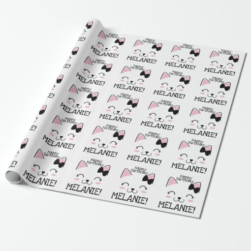 Kitty Cat Wrapping Paper Zazzle
