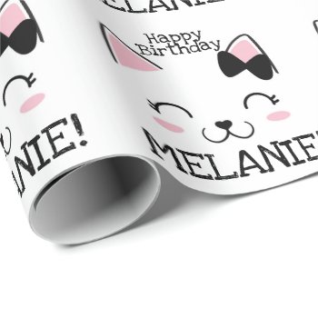 Kitty Cat Wrapping Paper by PrinterFairy at Zazzle