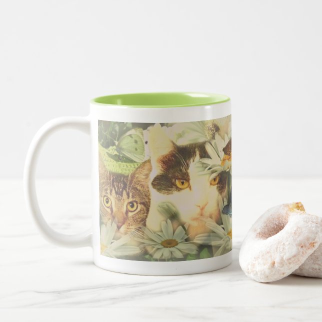 Kitty Cats and Butterflies Mug (With Donut)