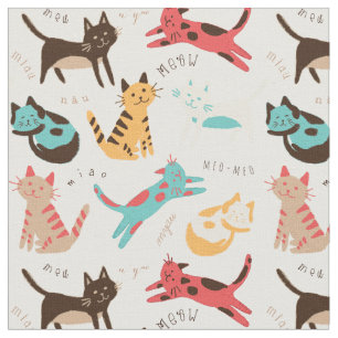 Kitty Cats Around the World Fabric