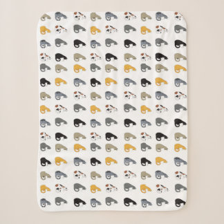 Kitty Cats Bowl Sherpa Blanket