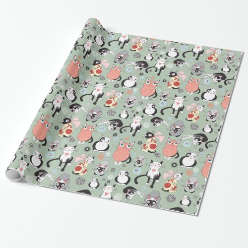 Kitty Cats Cat Lovers  Wrapping Paper