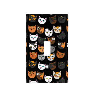 Kitty Cats everywhere pattern Light Switch Cover