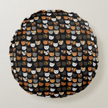 Kitty Cats everywhere pattern Round Pillow