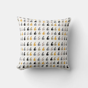 Kitty Cats Throw Pillow