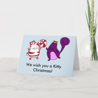 Kitty Christmas Blank Inside Cat Christmas Card