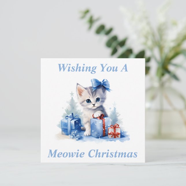 Kitty Christmas Card (Standing Front)