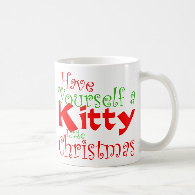Kitty Christmas Holiday Mug (Right)