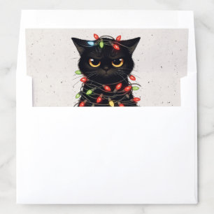 Kitty Christmas Lights Envelope Liner