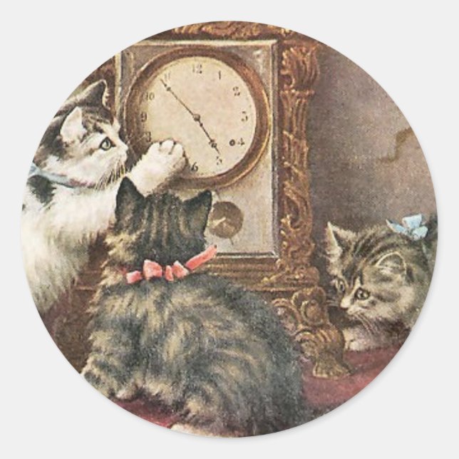 Kitty Classic Round Sticker (Front)