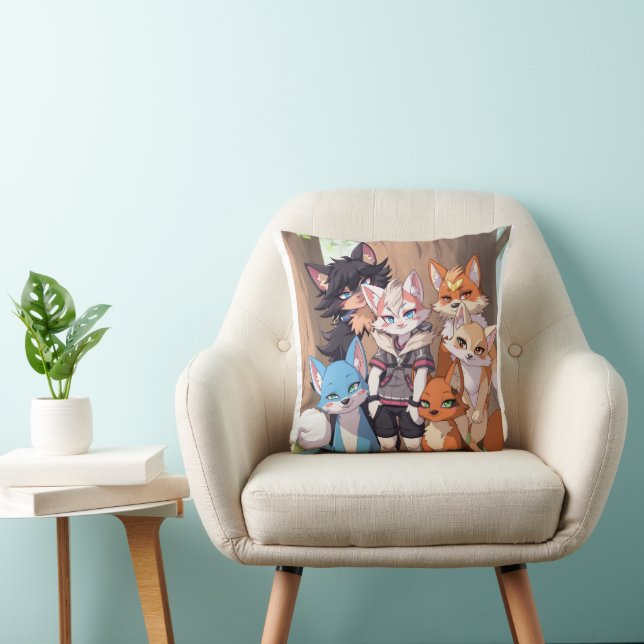 Kitty Club Too Throw Pillow (Chair)