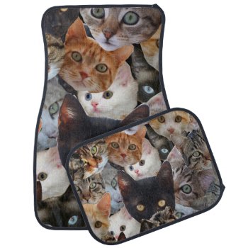 Kitty Collage Car Floor Mat by CustomizeYourWorld at Zazzle
